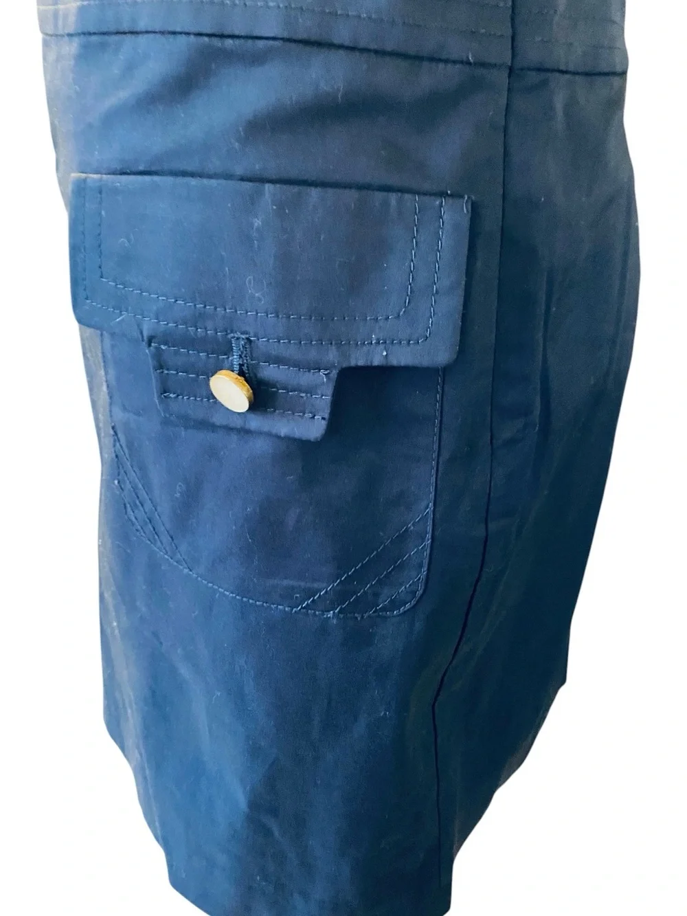 Tory Burch Navy Blue Two Front Pockets Utility Mini Skirt Size 4